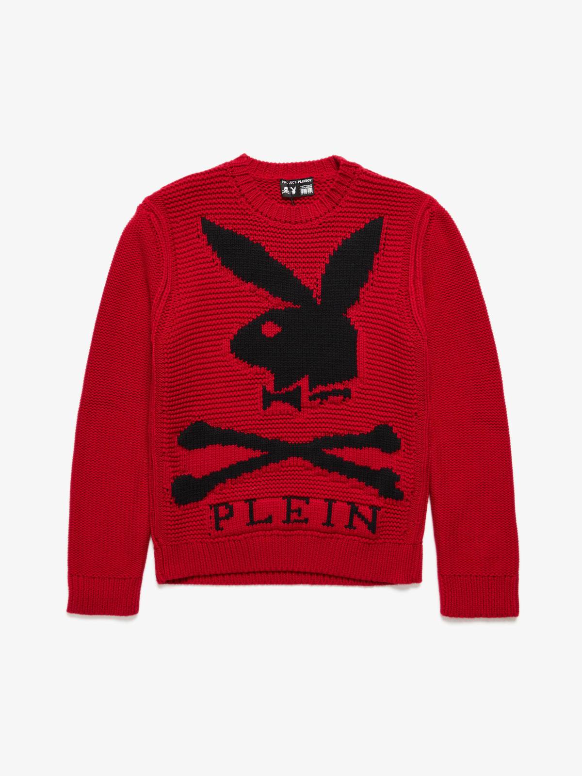 PHILIPP PLEIN 売れ筋商品|||フィリッププレイン ニット&セーター アウター レディース Sweaters Red Philipp-Plein-M-Playboy-