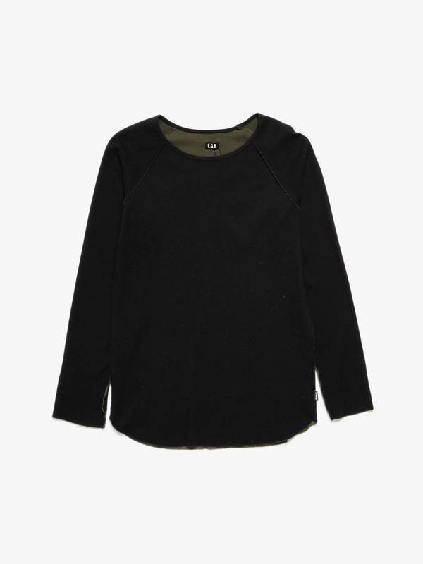 PRE - LOVED] Le Grande Bleu (L.G.B.) Black Front Seam Khaki Inside