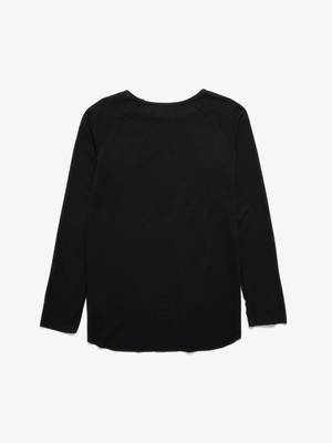 lgb カットソー PRE - LOVED] Le Grande Bleu (L.G.B.) Black Front Seam Khaki Inside