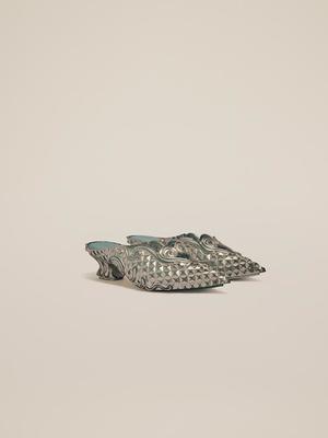 Y/Project x Melissa Court Point Mule, Silver/Blue | Garmentory