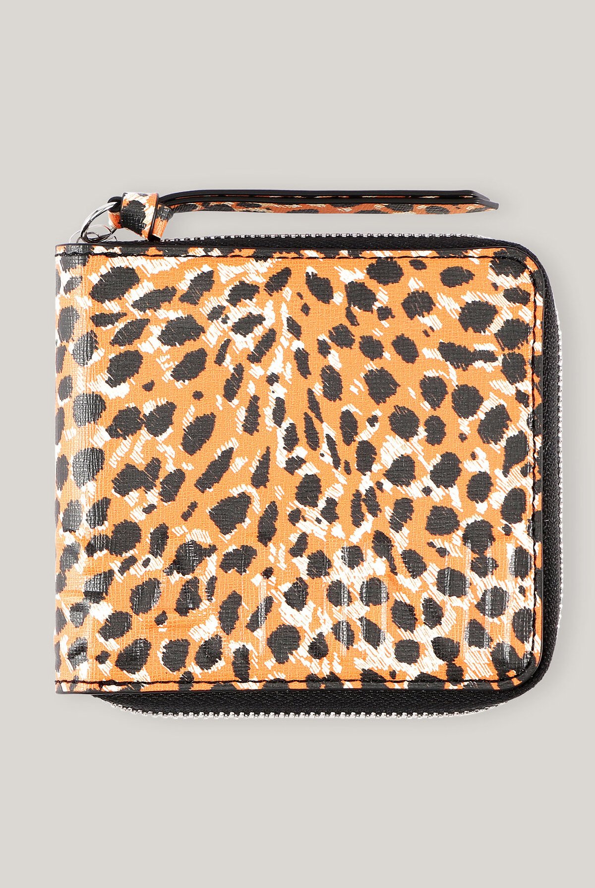 Ganni Recycled Leather Wallet Bright Marigold Garmentory