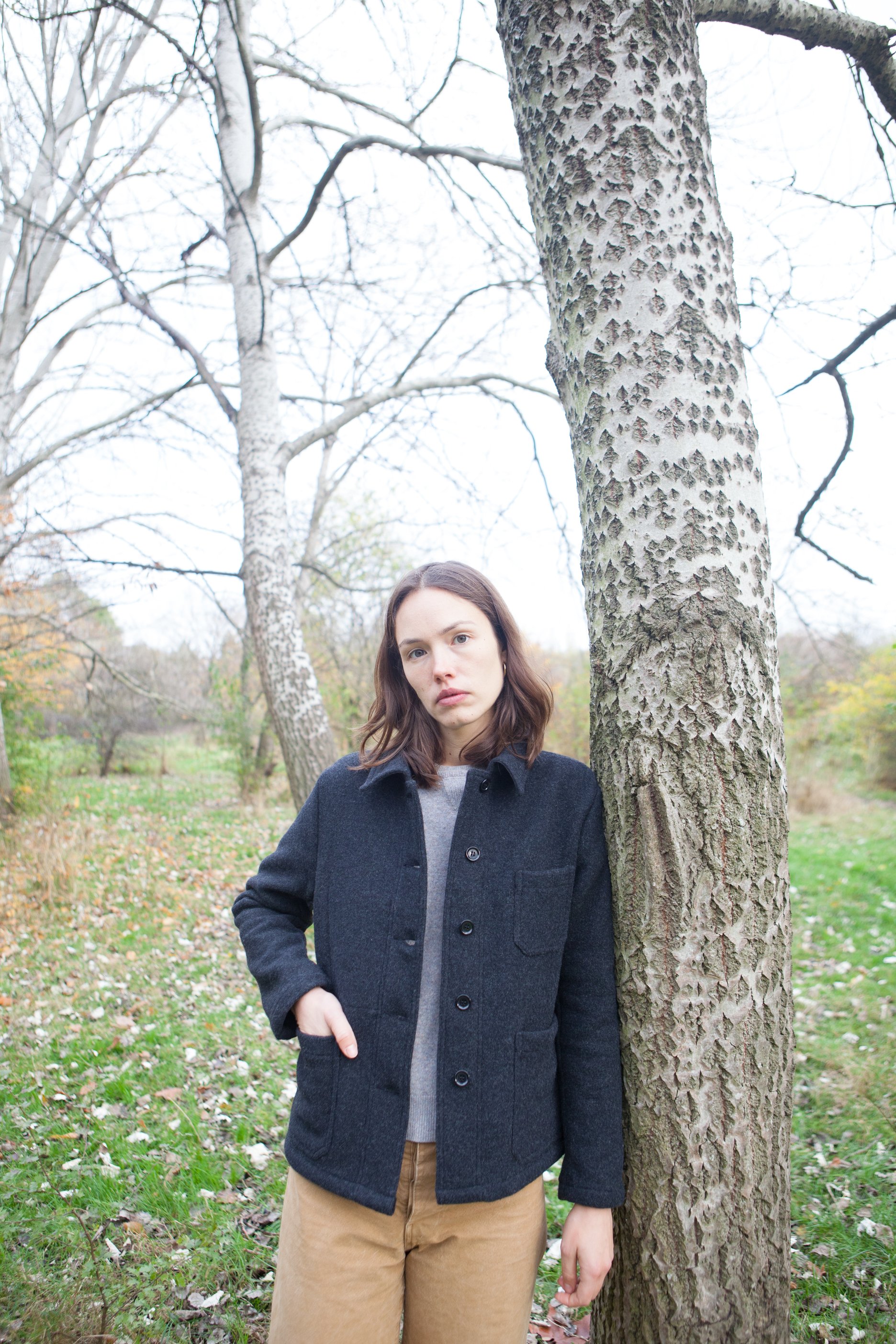 【VETRA】WOOL FRENCH WORK JACKET Vetra】French Workwear 3L27/5C Heavy Linen Jacket ELK – Blue