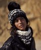 Mischa Lampert  stripe small snood - black and white - Thumbnail 1