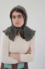 Beklina Lace Collared Hood - Marl Black - Thumbnail 1