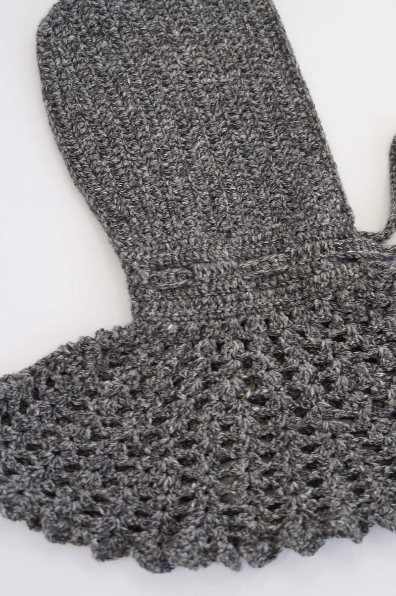 Beklina Lace Collared Hood - Marl Black