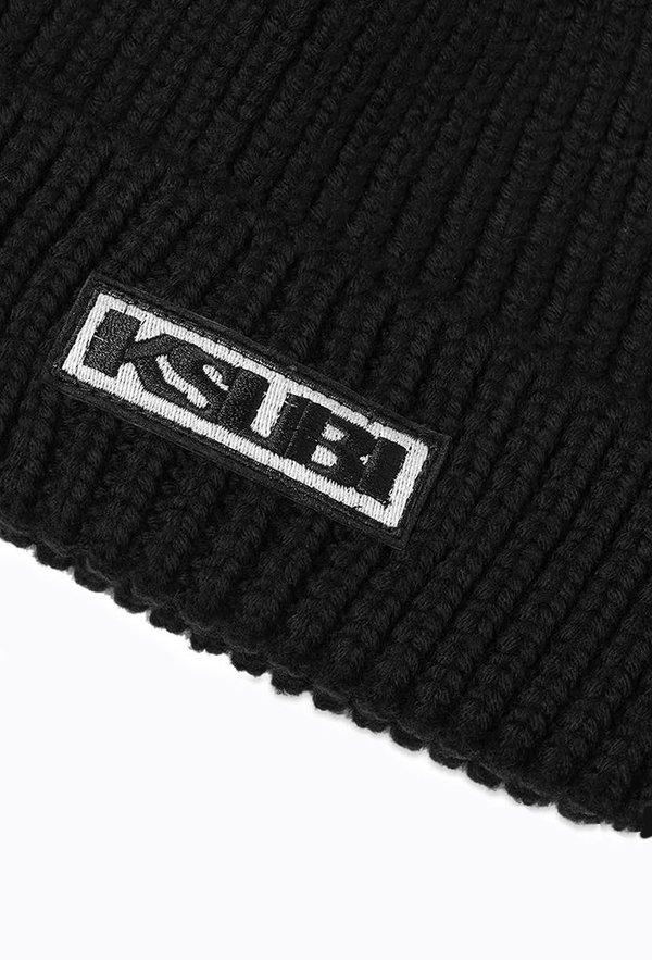 AUTHENTIC Ksubi Black Knit Beanie with Logo Patch Ksubi Sott 4 x 4 Beanie Ksubi main image 3