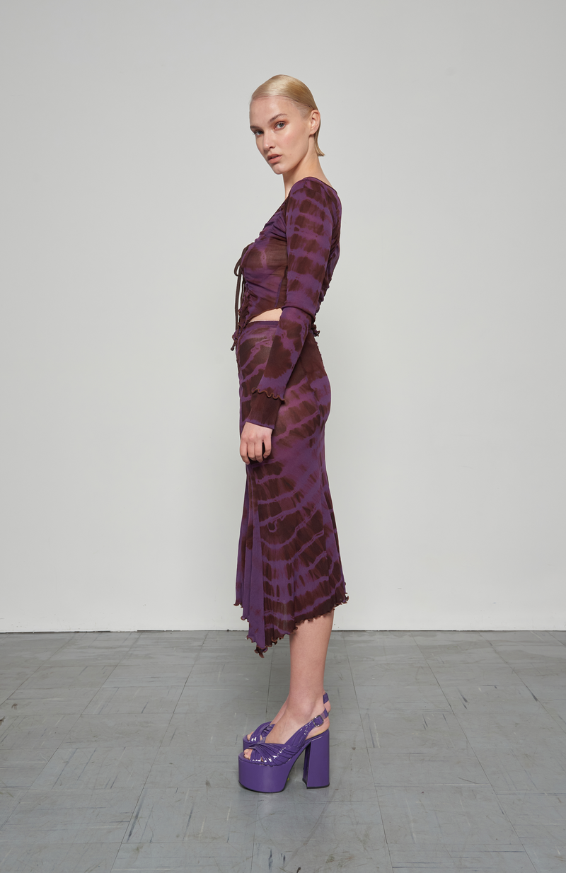 MAROSKE PEECH Butterfly Skirt -  Purple