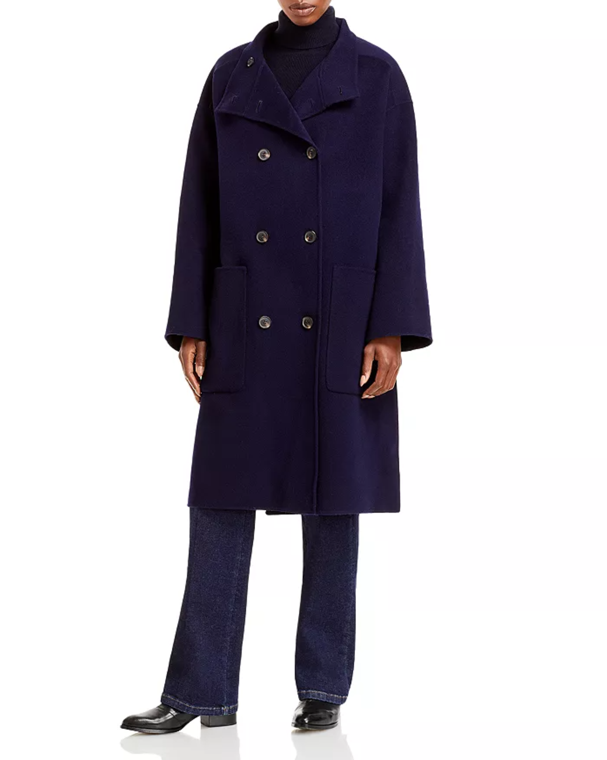 Vanessa Bruno Pavel Coat Bleu Marine Garmentory