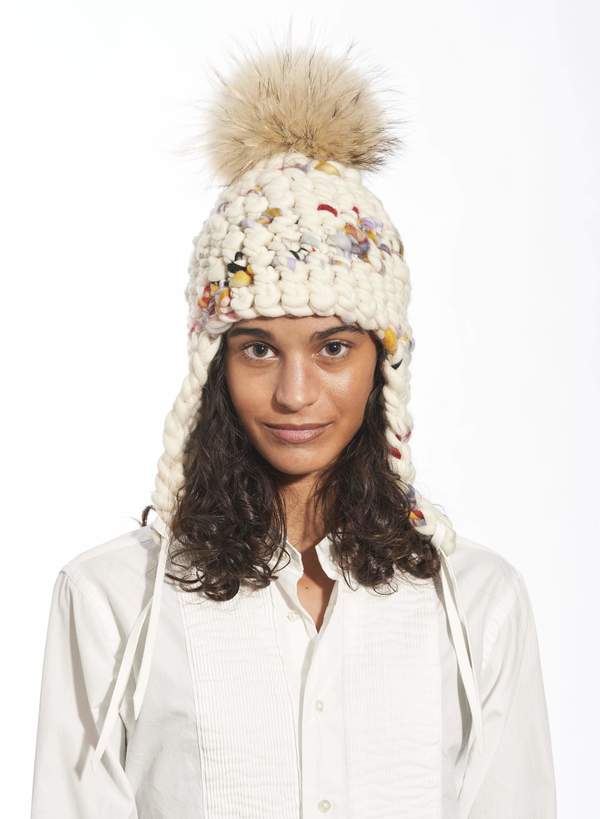 mischa lampert - twombly fro tri + raccoon xl pom | Garmentory display picture 2