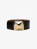 Hermes Gold Buckle Black Leather Belt - BLACK - Thumbnail 1