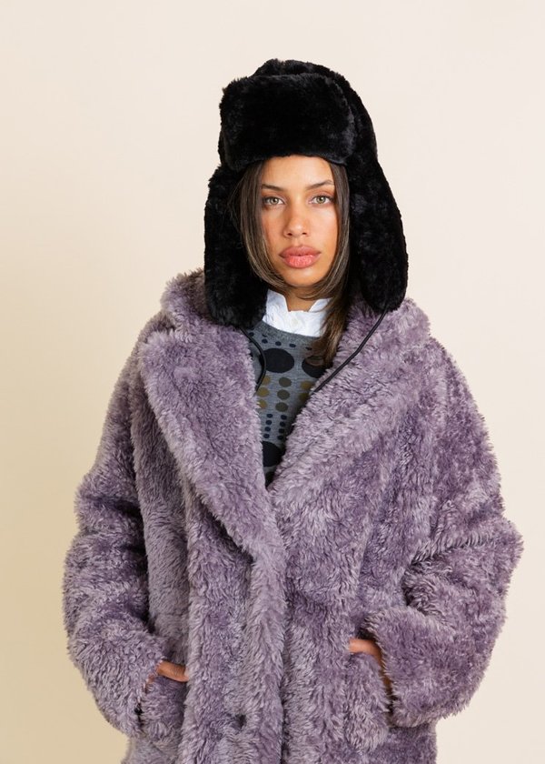 OOFWear Long Faux Fur Coat - Purple | Garmentory