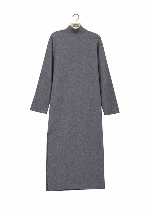 W A N T S Padded Shoulder Knit Maxi Dress - Grey | Garmentory