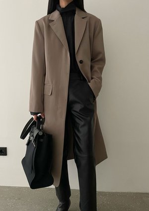structured black coat