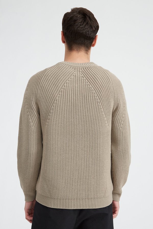 Batoner Signature Crew Neck Sweater - Beige | Garmentory