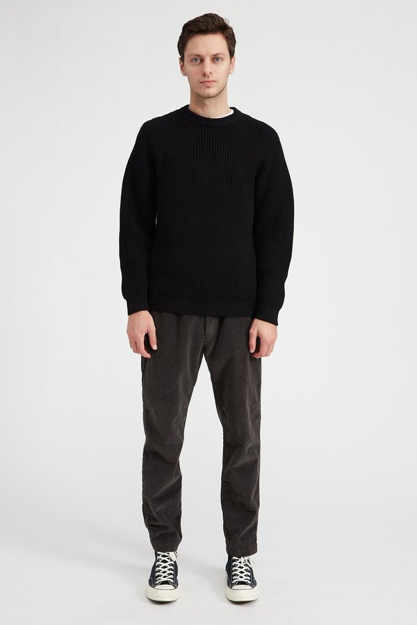 Batoner Signature Crew Neck Sweater - Black | Garmentory