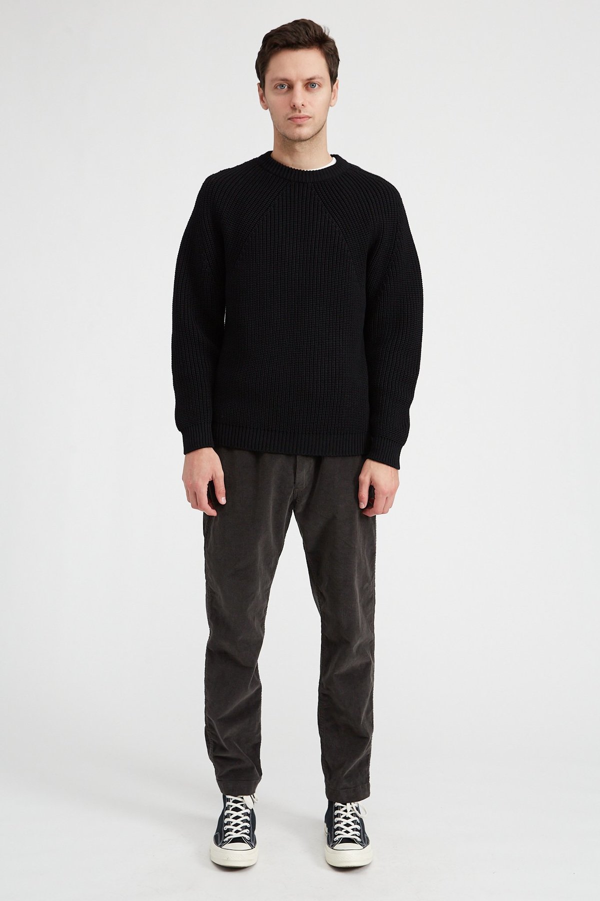 Batoner Signature Crew Neck Sweater - Black | Garmentory