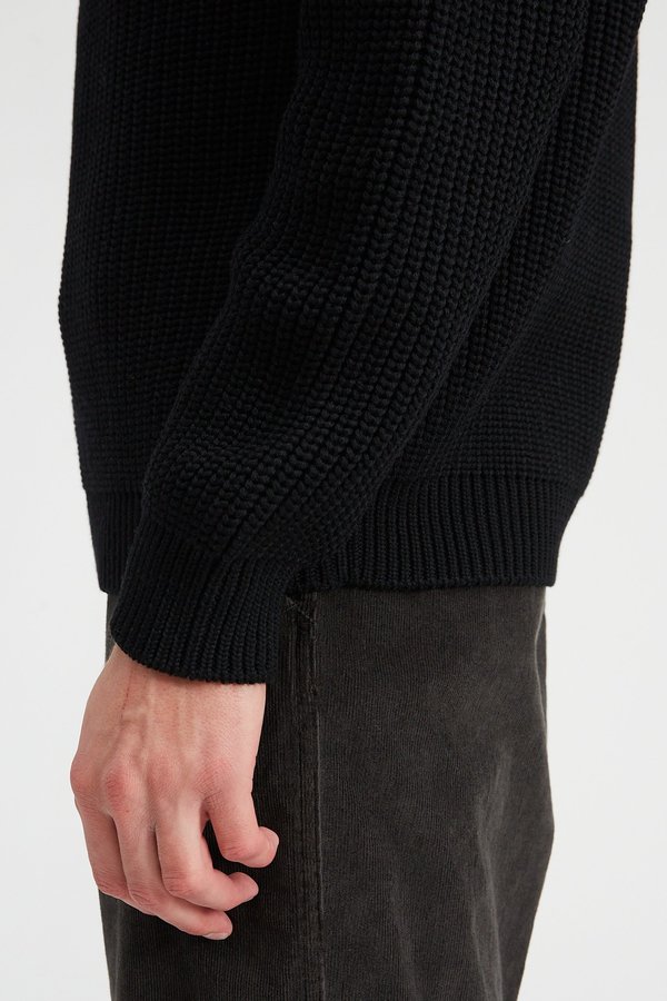 Batoner Signature Crew Neck Sweater - Black | Garmentory