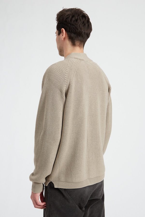 Batoner Signature Shawl Collar Cardigan - Beige | Garmentory