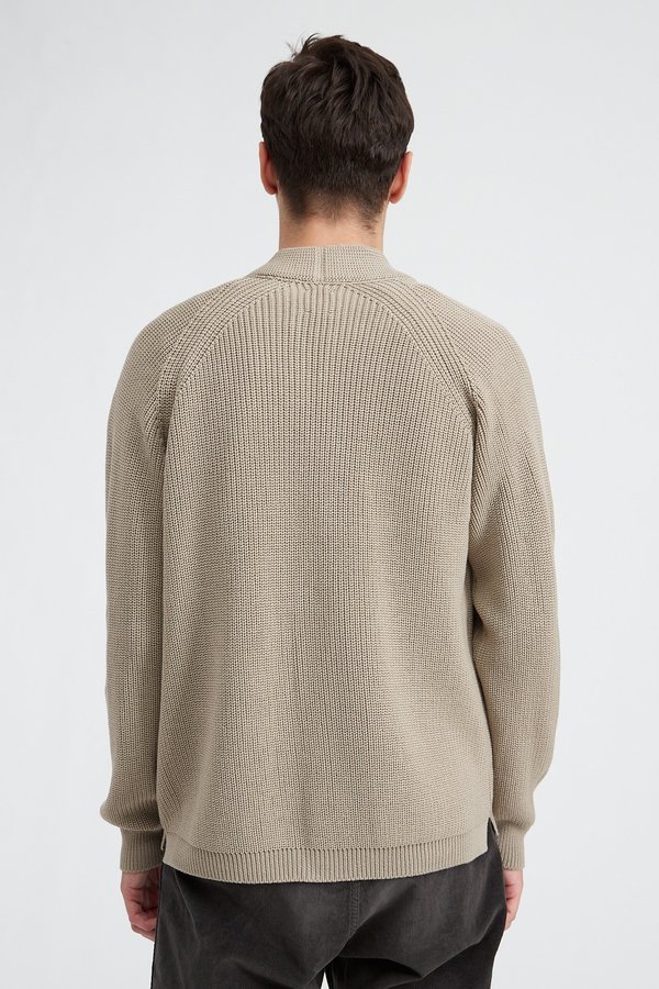 Batoner Signature Shawl Collar Cardigan - Beige | Garmentory