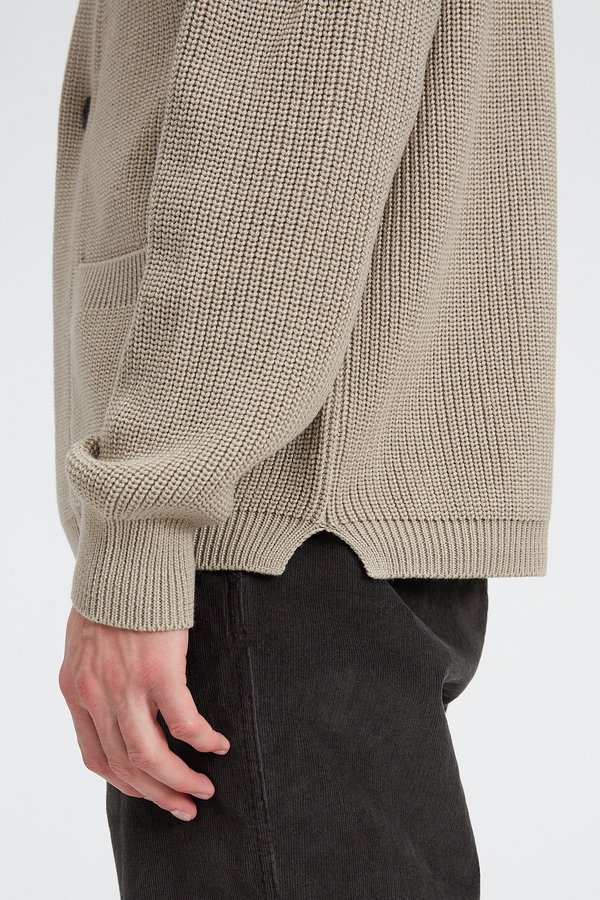 Batoner Signature Shawl Collar Cardigan - Beige | Garmentory