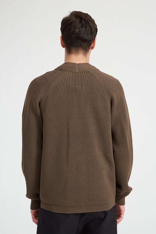 Batoner Signature Shawl Collar Cardigan - Brown | Garmentory