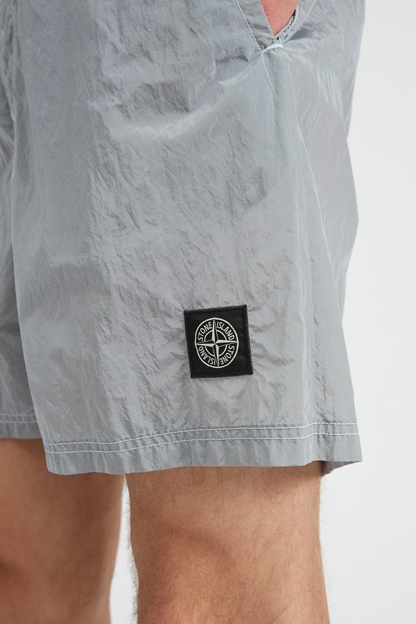 Stone Island B0943 Nylon Metal Garment Dyed Swim Trunks - Pearl