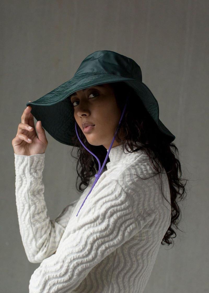 GANNI seasonal tech hat Ganni Seasonal Recycled Tech Hat - Black | Garmentory main image 2