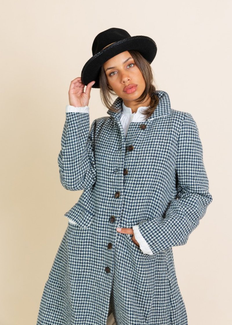 H+ Hannoh Wessel Margherita Coat - Navy/White | Garmentory