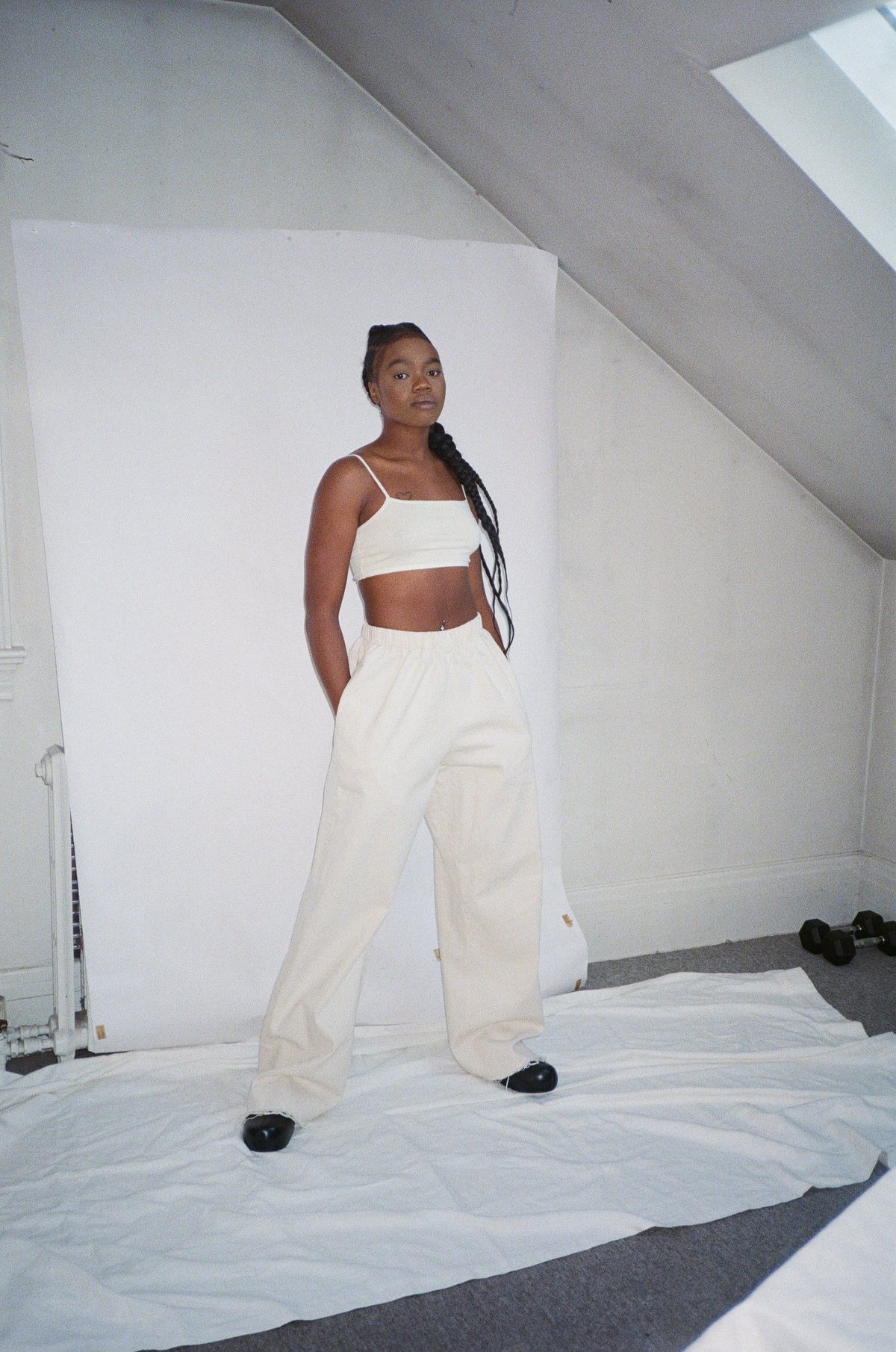 Ashley Rowe DENIM PANTS - CREAM - Image 1 of 4