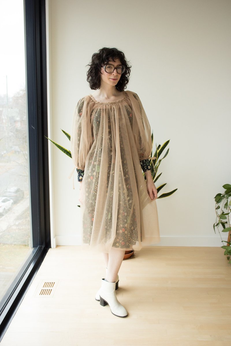 Eliza Faulkner Madlyn Dress - Beige Tulle | Garmentory