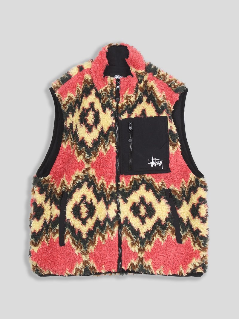 Stussy Fillmore Sherpa Vest - Mustard | Garmentory