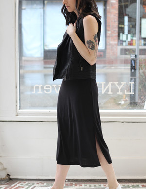 cupcakes and cashmere leather dress & | Daxton in Faded Black Tie front