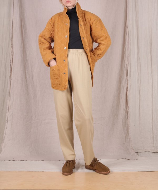 utility canvas quilted snap jacket