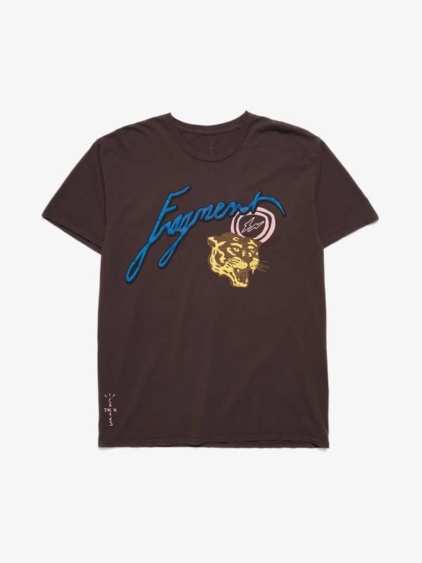 PRE - LOVED] Cactus Jack X Travis Scott Fragment Icons Brown Cotton T-Shirt  | Garmentory