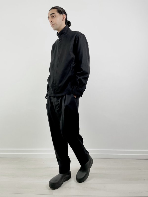 vintage GAULTIER HOMME Object Funnel-Neck Jacket - black | Garmentory
