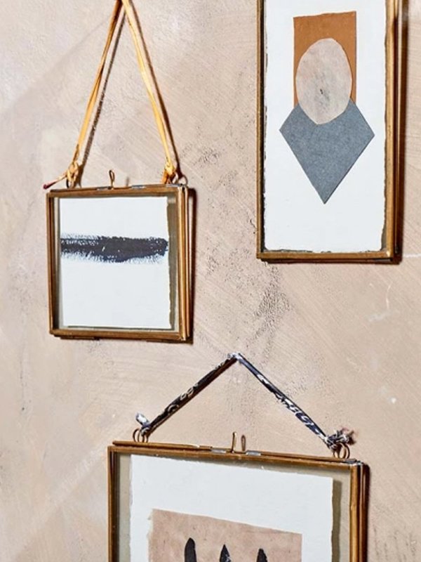 Nkuku Kiko Extra Large Portrait Frame Antique Brass Garmentory