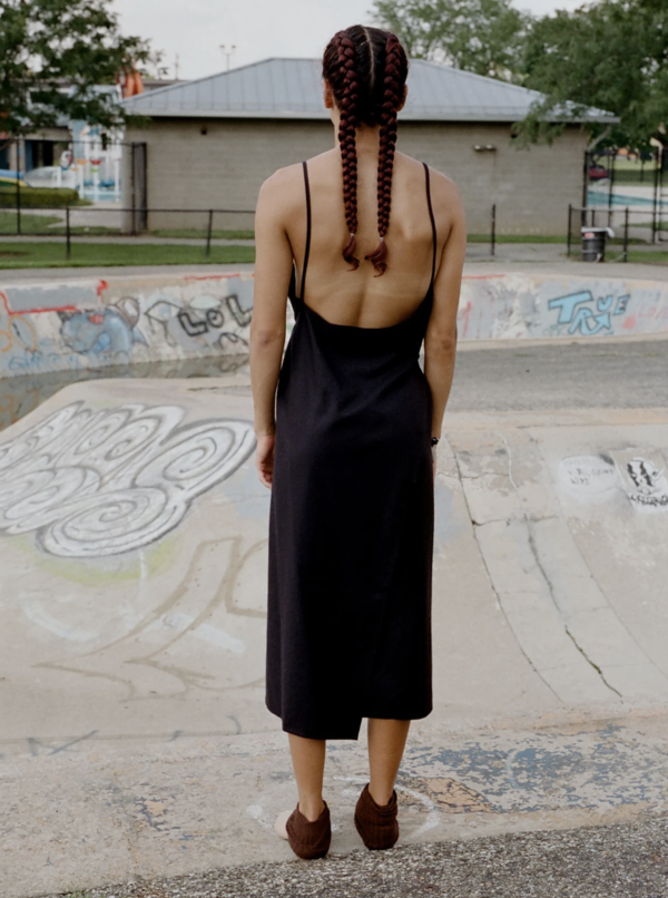 Baserange Yumi Apron Dress BLACK Garmentory