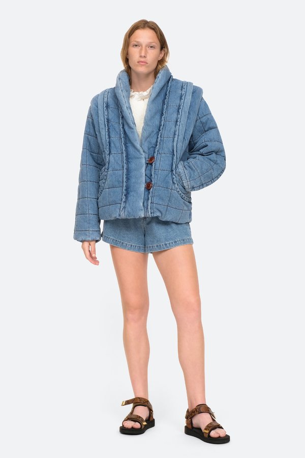 Sea NY Vida Puffer Jacket - Blue 
