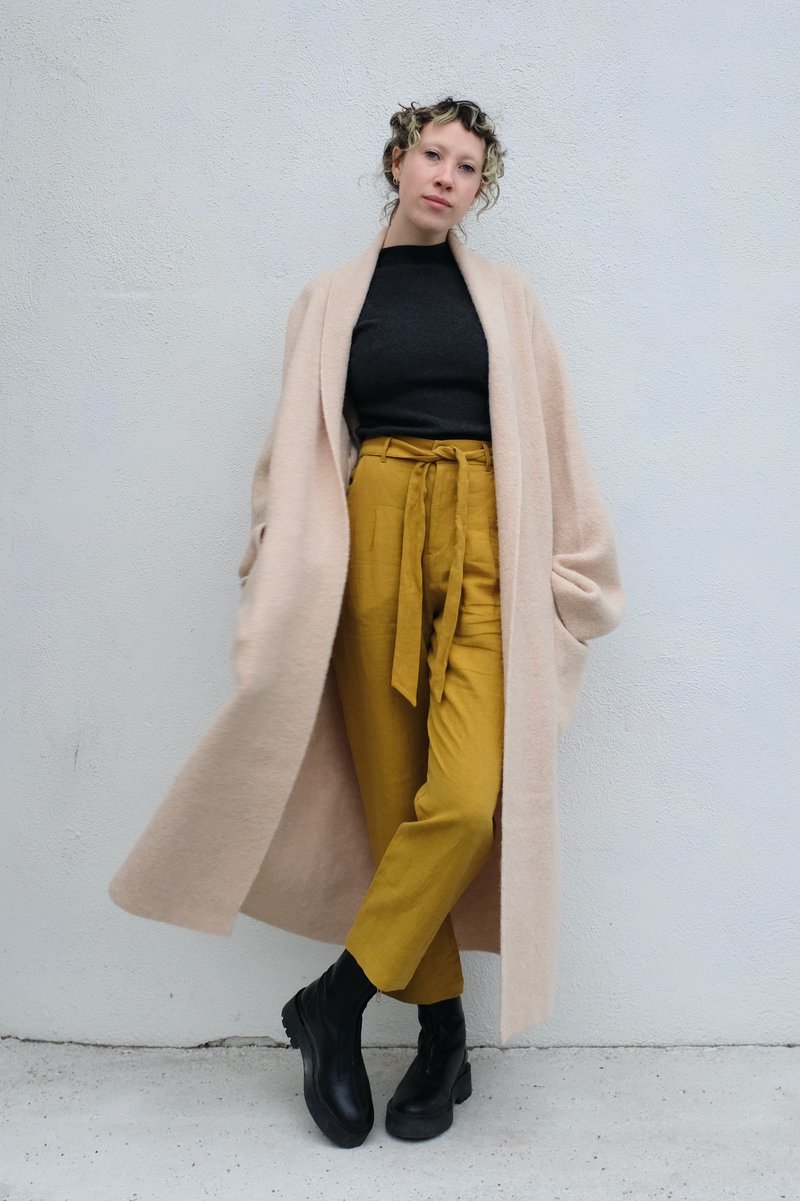 Lauren Manoogian Double Face Long Coat - Beige | Garmentory