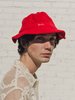 BODE Cotton Velvet Signature Bode Bucket Hat - Red - Thumbnail 2