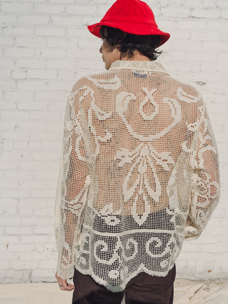 トップス BODE Vintage Lace Shirt L/XL BODE Vintage Lace Shirt L/XL