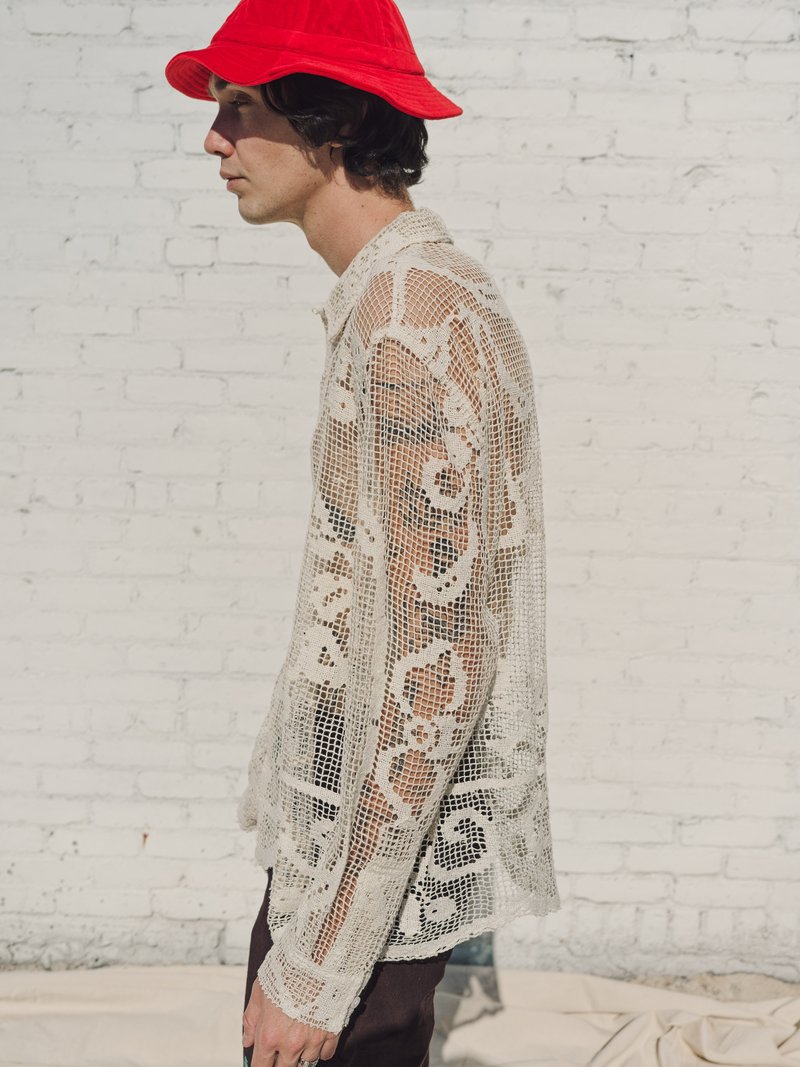 トップス BODE Vintage Lace Shirt L/XL BODE Vintage Lace Shirt L/XL