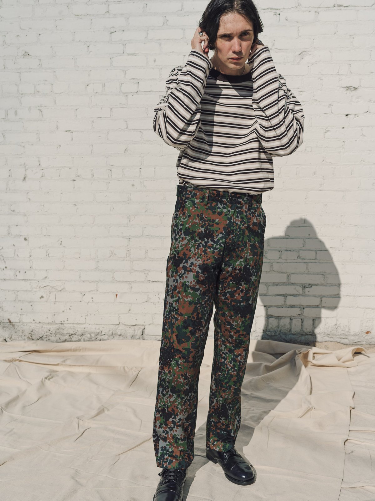 パンツ CAMIEL FORTGENS Worker pants cotton camo Camiel Fortgens Cotton Worker Pants - Camo | Garmentory