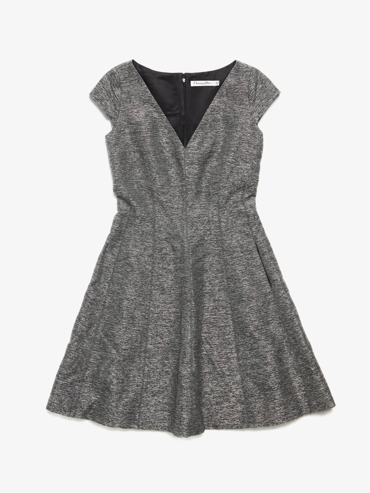 slim fit dress slacks Christian Dior Grey Pleated Dress main image 0