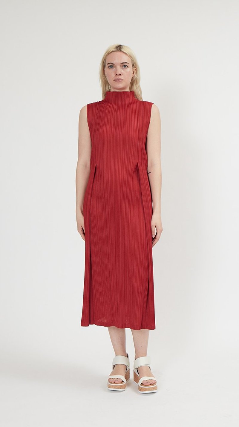 Issey Miyake Pleats Please Monthly Colors Dress - Red