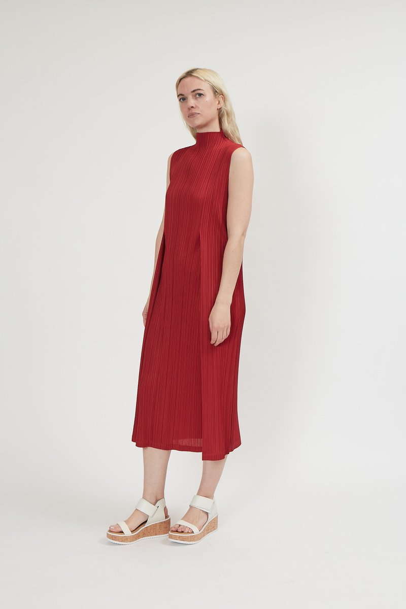 Issey Miyake Pleats Please Monthly Colors Dress - Red