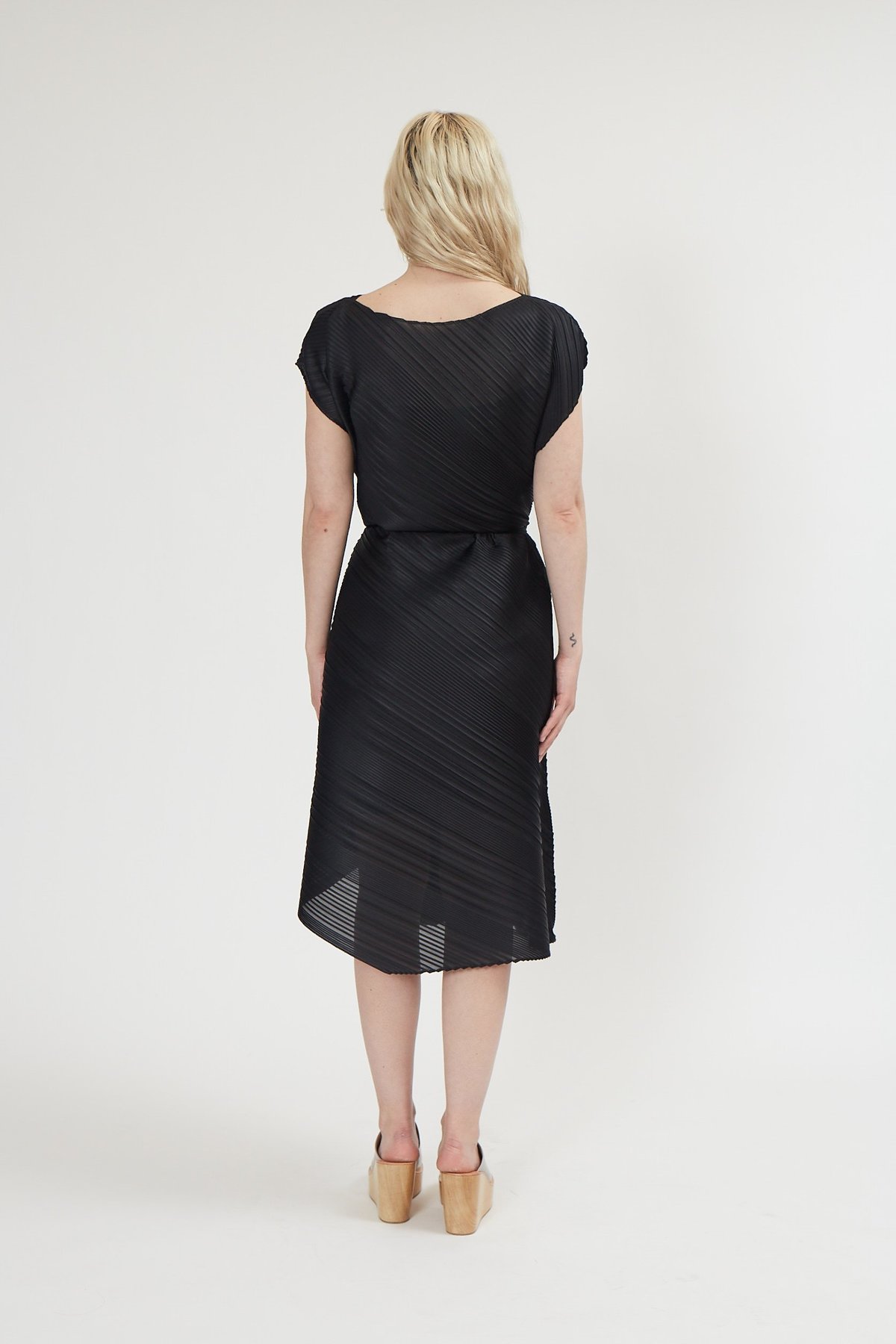 Issey Miyake Pleats Please Musical Score Dress - Black | Garmentory