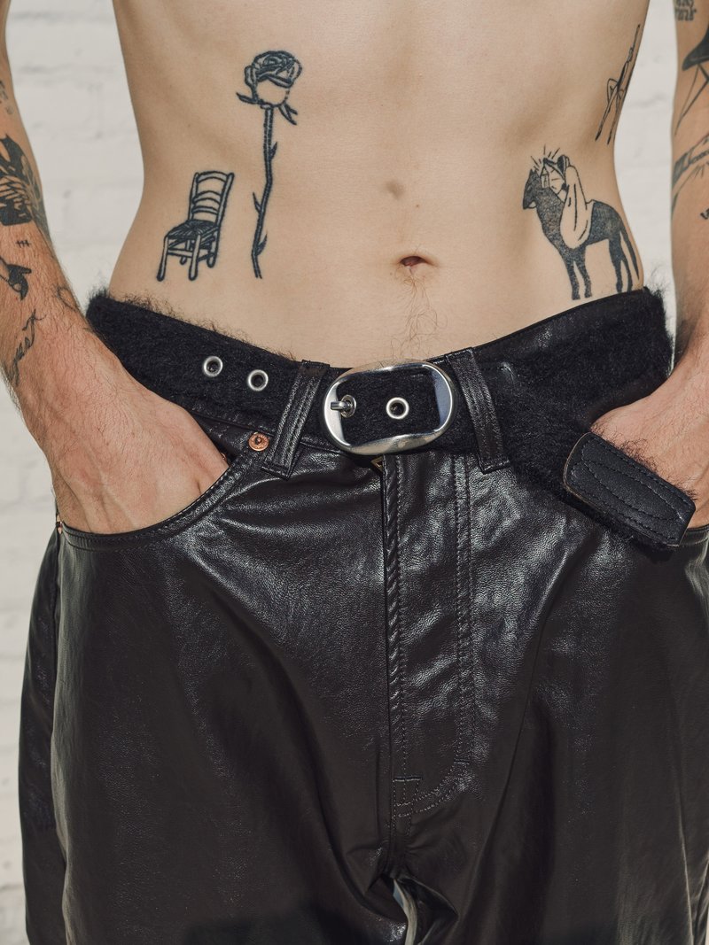 Our Legacy Yukio Nylon Mohair Dress Belt - Black | Garmentory