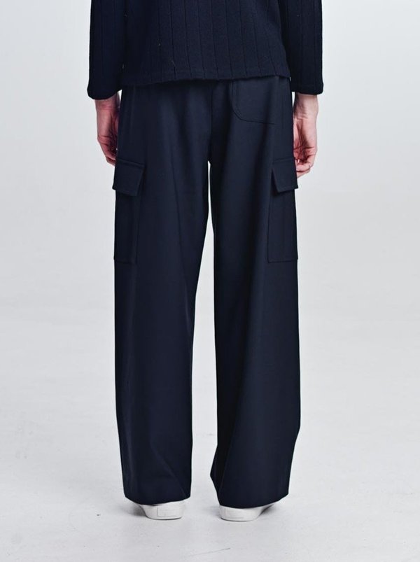 SECOND/LAYER Virgin Wool Cargo Disaster Trousers - Black | Garmentory