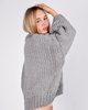 I Love Mr Mittens Chunky V-neck jumper - Dove grey - Thumbnail 2